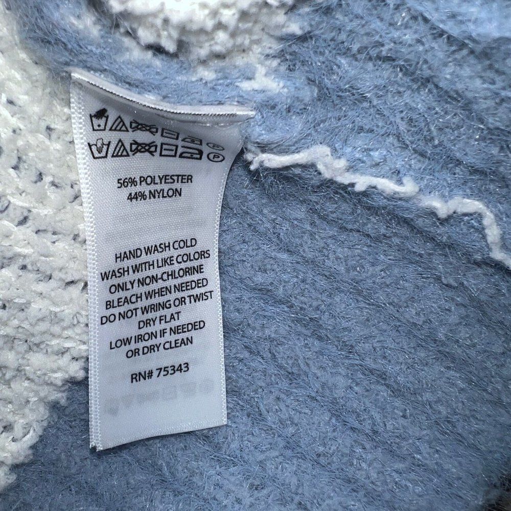 JESSICA Simpson Sweater Women’s Size XSmall Blue Long Sleeve Soft Top Pullover - Picture 4 of 4